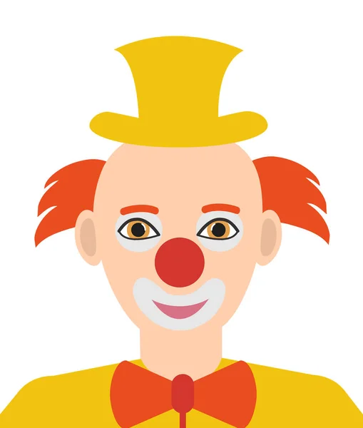 Portrait Clown Cartoon Avatar Vector Illustration — 图库矢量图片
