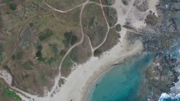 Plage et mer, vue grand angle . — Video