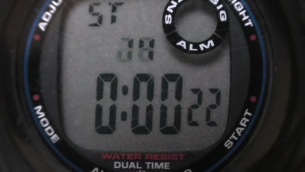 Numerical digital stopwatch — Stock Video