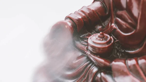 Statue of Buddha in Nirvana. Symbols of Buddhism. Flare & Unfocused — Stock Photo, Image