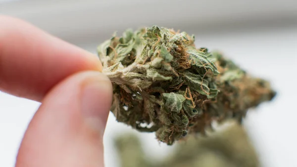 Medische marihuana Jar close-up. — Stockfoto