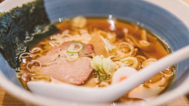  Japon çorba ramen yakın çekim