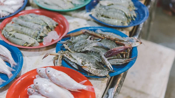 Thai Fish Markets close-up.