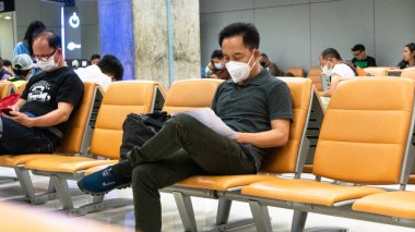 Bangkok, Tayland -14 Şubat 2020: Coronavirüs enfeksiyonu Covi