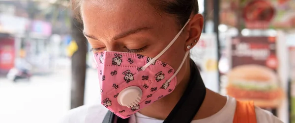 Bangkok Thailand Fefebruary 2020 Coronavirus Infection Covid Меры Безопасности Предотвращения — стоковое фото