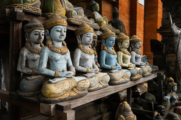 Balinese Wooden Souvenirs Crafts Variety Tourist Crafts Interior Items Indonesia — Stock Photo, Image