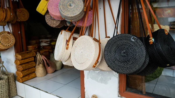 Balinese wooden souvenirs and crafts. A variety of tourist crafts and interior items from Indonesia and Bali