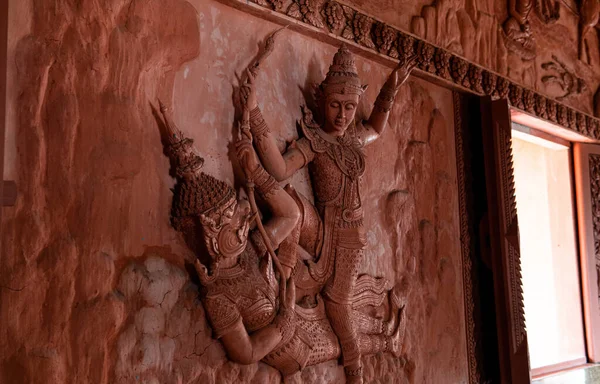 Wat Ratchathammaram Koh Samui的标志性寺庙之一 泰国民族的建筑和文化 — 图库照片