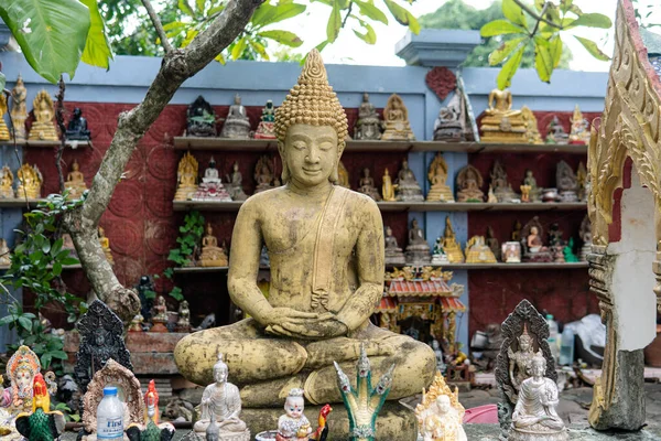 Mumifikálódott Szerzetes Templomban Wat Khunaram Koh Samui Szigeten — Stock Fotó