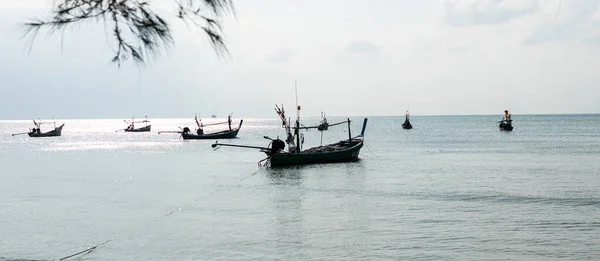 Традиційна Риболовля Човні Південно Східній Азії Деталях — стокове фото