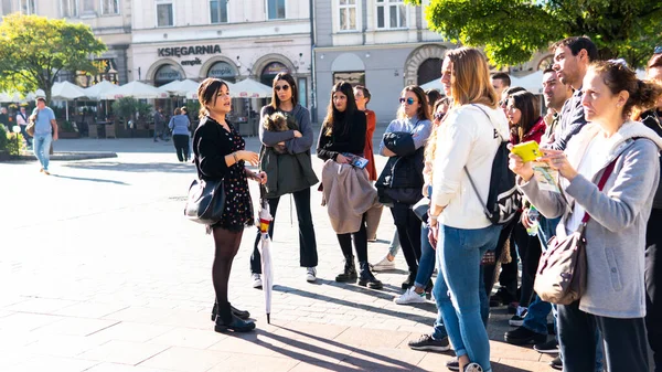 Meest Populaire Toeristische Plaatsen Stad Krakau — Stockfoto