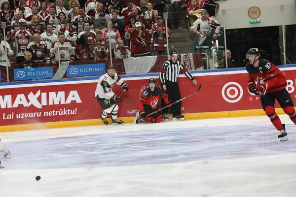 Λετονία Riga 2018 Arena Riga Ομάδα Του Καναδά Ομάδα Λετονία — Φωτογραφία Αρχείου