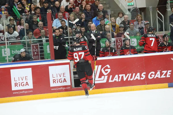 Latvia Riga 2018 Arena Riga Team Canada Team Latvia Pré — Fotografia de Stock