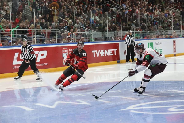 Λετονία Riga 2018 Arena Riga Ομάδα Του Καναδά Ομάδα Λετονία — Φωτογραφία Αρχείου