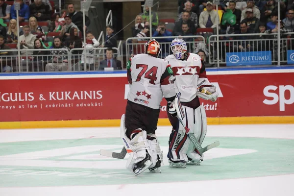 Λετονία Riga 2018 Arena Riga Ομάδα Του Καναδά Ομάδα Λετονία — Φωτογραφία Αρχείου