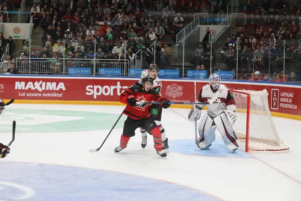 Λετονία Riga 2018 Arena Riga Ομάδα Του Καναδά Ομάδα Λετονία — Φωτογραφία Αρχείου