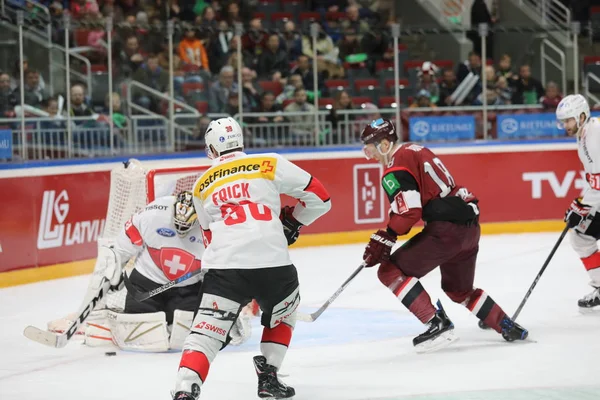 Λετονία Riga 2018 Arena Riga Ελβετία Ομάδα Λετονία Προ Τουρνουά — Φωτογραφία Αρχείου