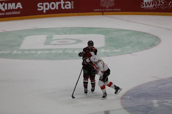 ラトビア 2018 アリーナ スイス チーム ラトビア前トーナメント ゲーム Iihf 世界選手権アクションをチームします — ストック写真