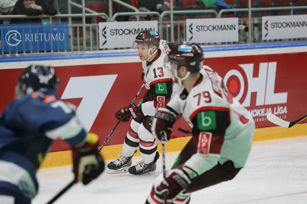 Letonia Riga 2018 Arena Riga Team Finland Team Letonia Pre — Fotografie, imagine de stoc