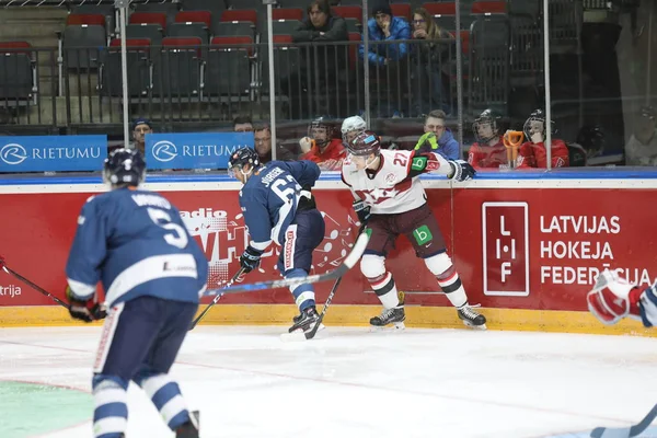 Latvia Riga 2018 Arena Riga Team Finland Team Latvia Pré — Fotografia de Stock