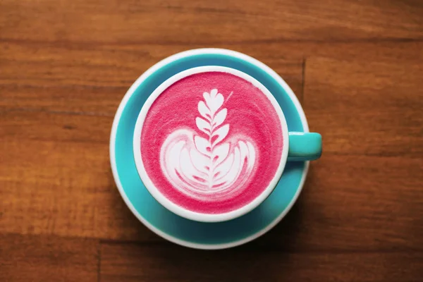 Pancar latte Üstten Görünüm.