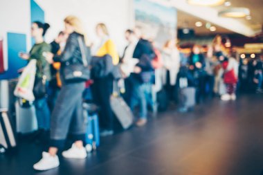 Abstrack bulanıklık Havaalanı'nda insanlar iade etme.