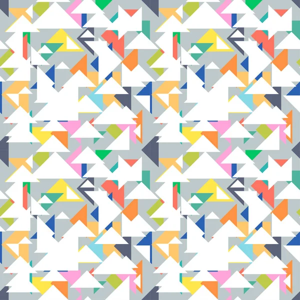 ベクトル抽象的な三角形のパターン。流行に敏感な幾何学的なシームレス背景 — ストックベクタ
