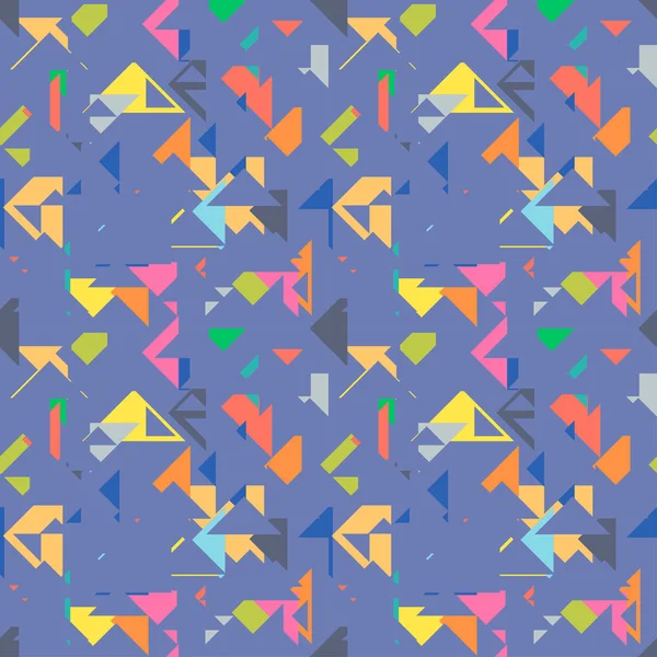 ベクトル抽象的な三角形のパターン。流行に敏感な幾何学的なシームレス背景 — ストックベクタ