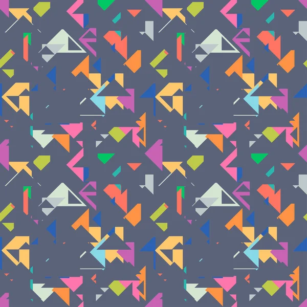 Vector abstract triangle pattern. Hipster geometric seamless background — Stock Vector