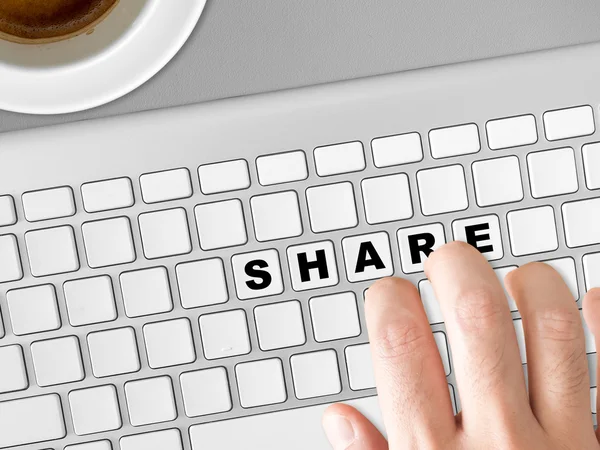 Konzept des Sharing Words. — Stockfoto