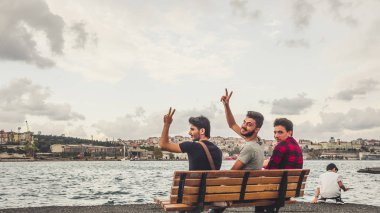İnsanlar ve Istanbul şehri.