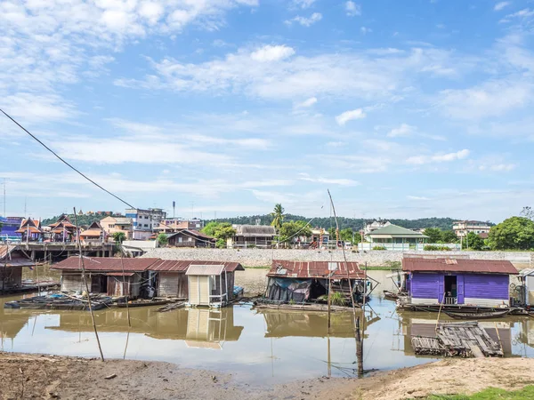 Huis Van Traditionele Vlot Rivier Utaithani Thailand — Stockfoto