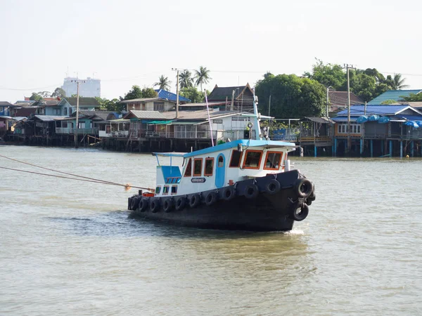 Pakkred Nonthaburi Thailand April 2018 Caravan Boot Chao Phraya Rivier — Stockfoto