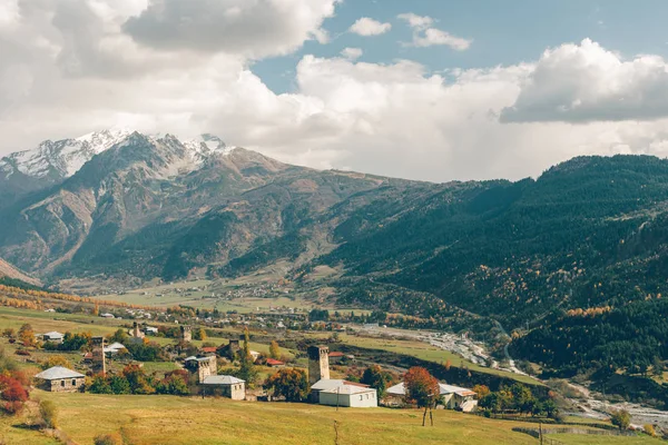 Belle Nature Pittoresque Petite Ville Mestia Région Svaneti Géorgie — Photo