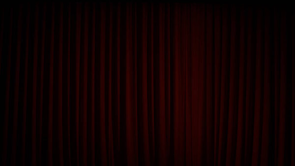 Red velvet curtain