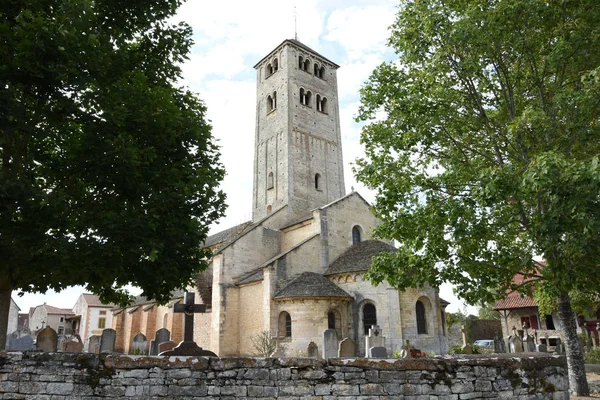 Oude Middeleeuwse Kerk Een Dorp Bourgondië Frankrijk — Stockfoto