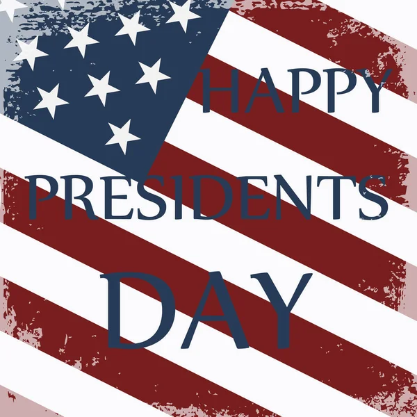 Dia dos Presidentes. mapa da América. A Estátua da Liberdade — Vetor de Stock