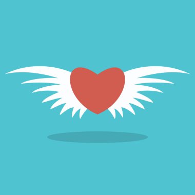 Web tasarımı için kanatlı kalp