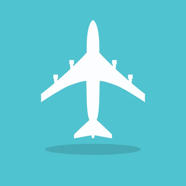 Plane icon for web design in flat — Stock Vector