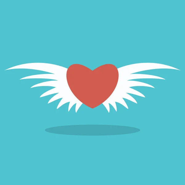 Corazón con alas para diseño web — Archivo Imágenes Vectoriales