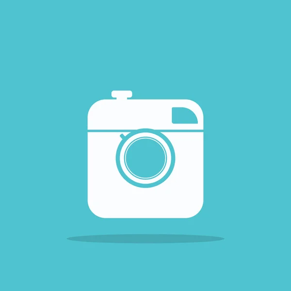 Icono de cámara de fotos para diseño web — Vector de stock