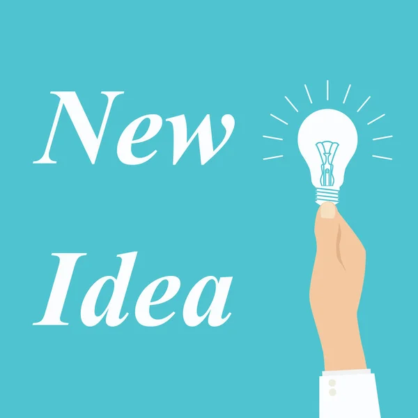 Concetto di illustrazione di business vettoriale di design piatto Idea creativa con lampadina per sito web e banner promozionali . — Vettoriale Stock