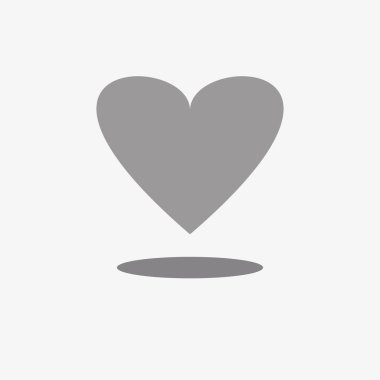 Kalp simgesi düz web tasarımı için