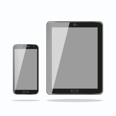 Gerçekçi tablet ve telefon web için