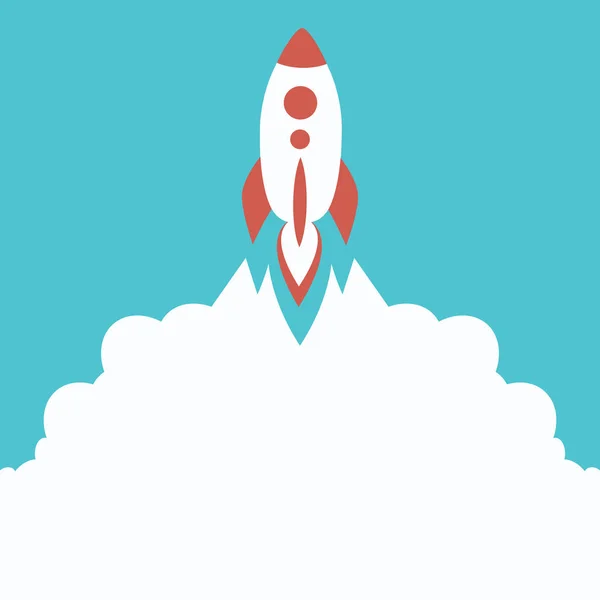 Rocketship for startup media. — Stock Vector