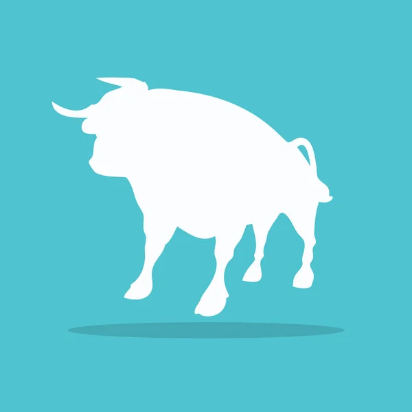 Bull icon for web design — Stock Vector