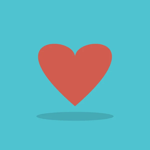 Icono de corazón para diseño web en plano — Archivo Imágenes Vectoriales