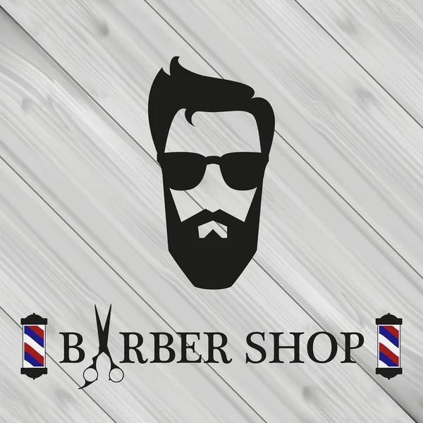 Barbeiro loja banner, fundo — Vetor de Stock