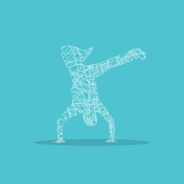 Logo de niño bailarín para web — Vector de stock