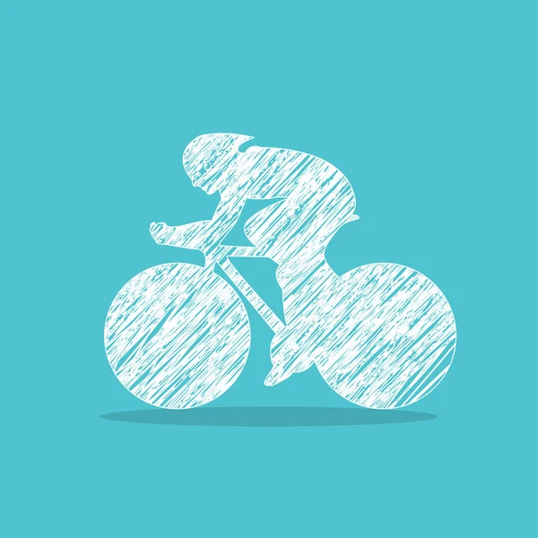 Велосипедист, значок велосипеда для веб-дизайна — стоковый вектор